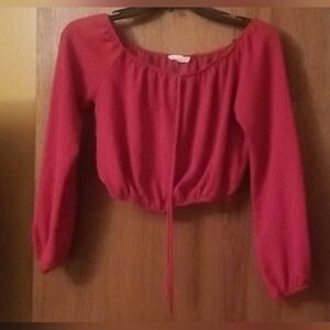 a'gaci Vibrant Red Crop Top